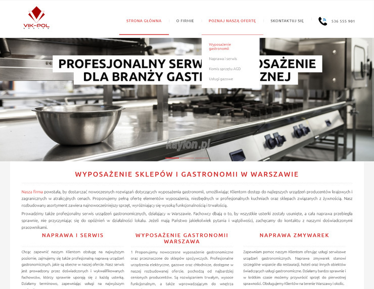 Vik-Pol Gastro strona www