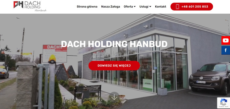 Dach Holding Hanbud strona www
