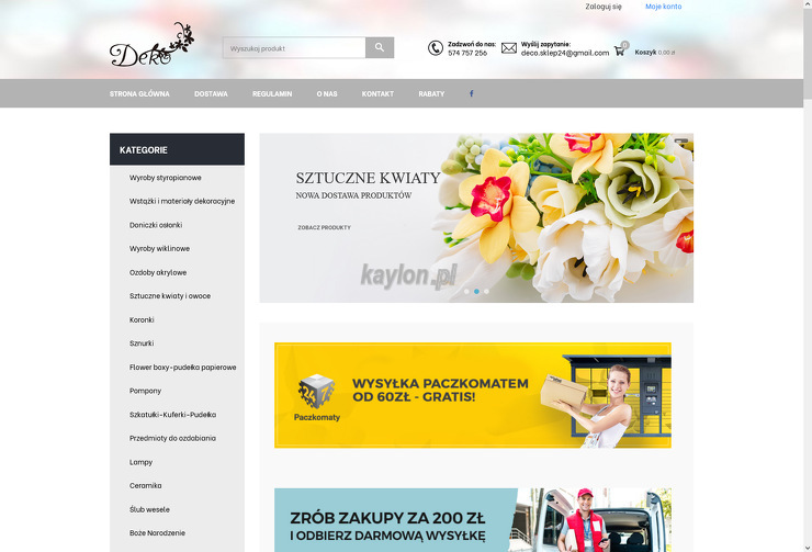 \\\"Deko\\\" artykuły dekoracyjne, upominkowe i florystyczne Tomasz Pannellier strona www