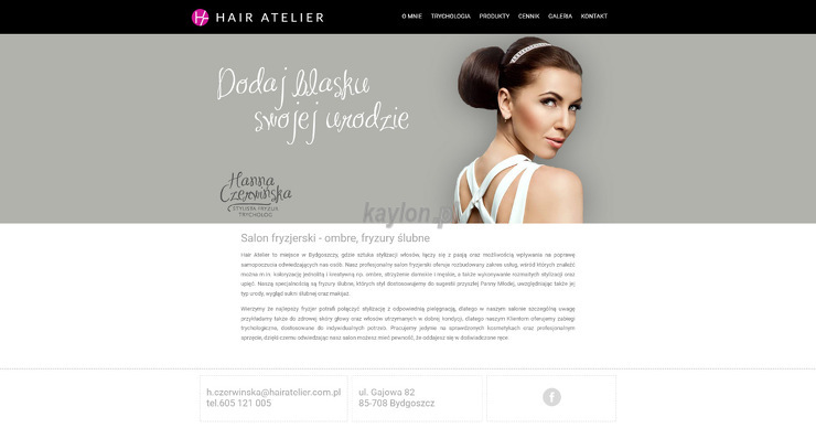 Hair Atelier Hanna Czerwińska strona www