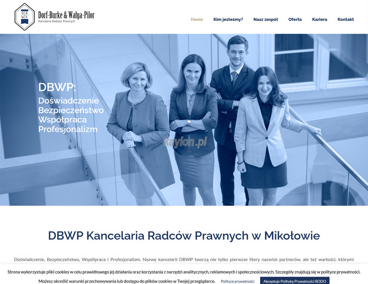 DBWP Kancelaria Radców Prawnych Dorf-Burke, Wałga-Pilor Sp. p. strona www